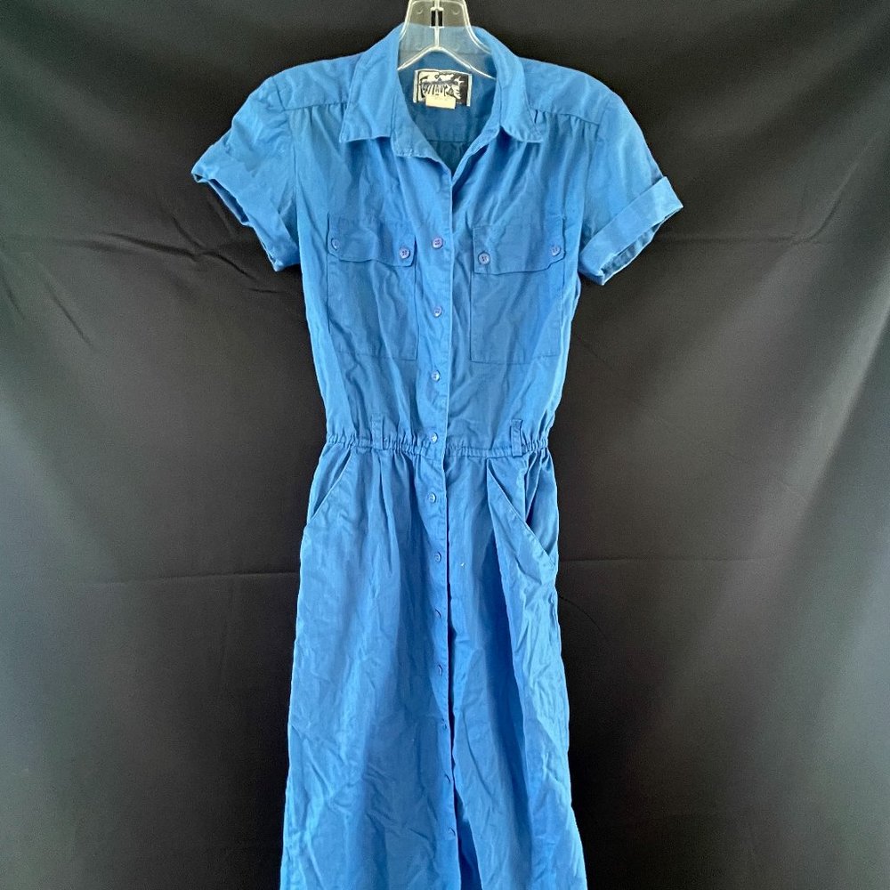 Vintage 1970's Blue Foxy Lady Nurses Dress Size 7/8